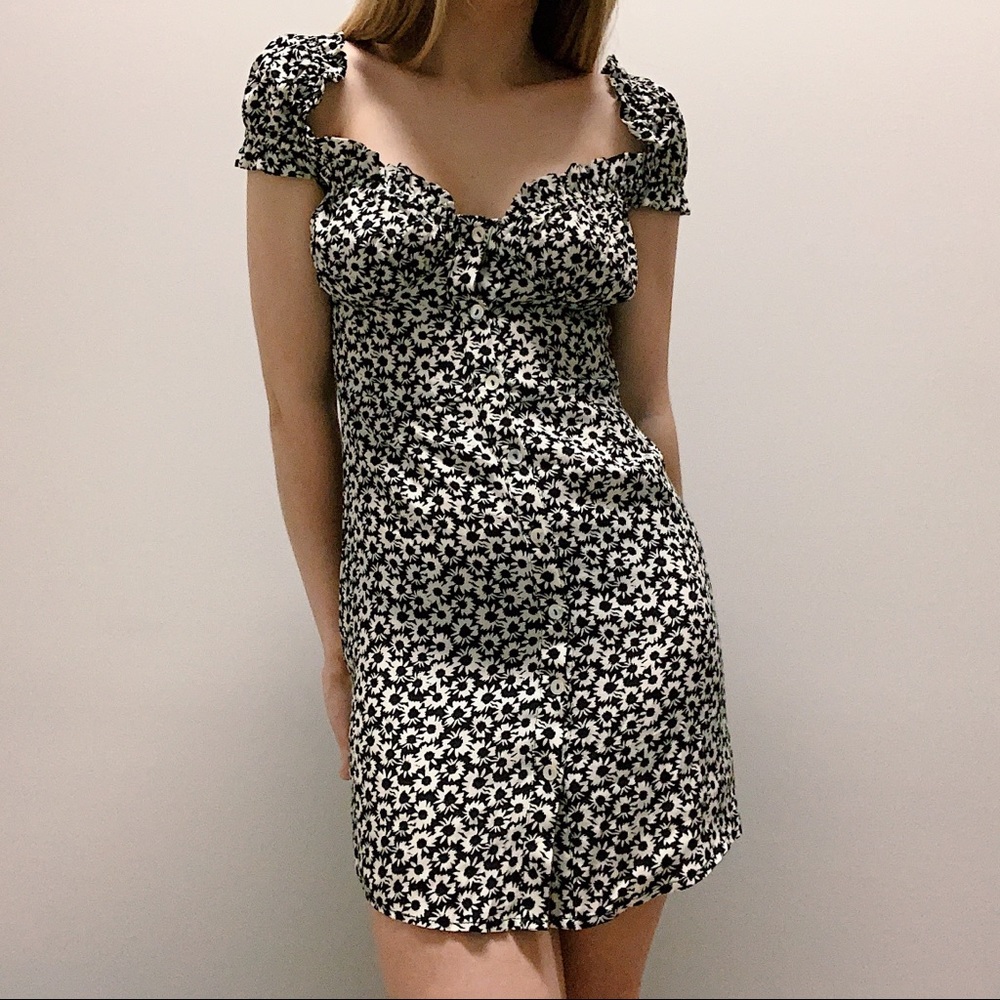 NWT Black & White Floral Dress